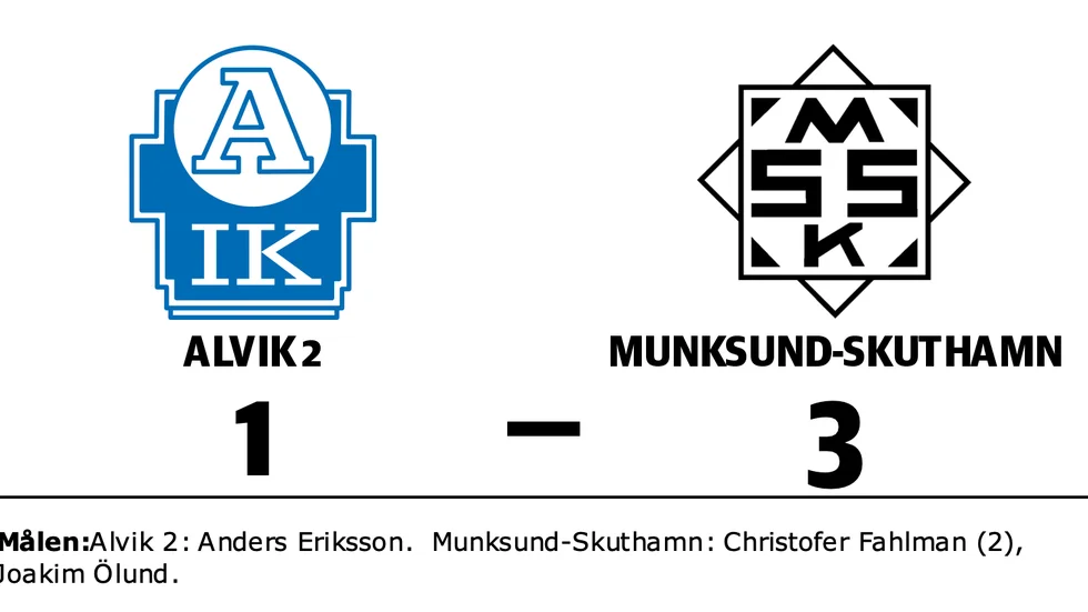 Alviks IK 2 förlorade mot Munksund/Skuthamns SK