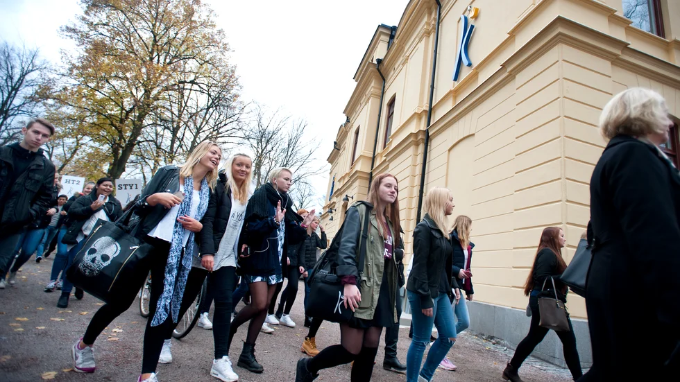 På måndag är eleverna välkomna tillbaka till kommunens gymnasieskolor. Bland annat Kungsgård (bilden är från hösten 2014 när Kungsgård flyttade in i gamla Kristinaskolan).