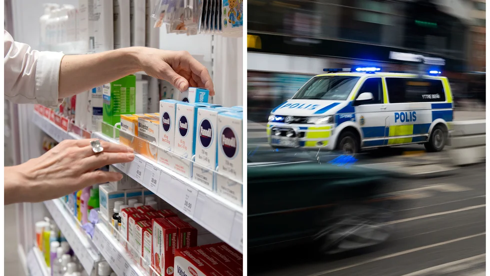 Den knivbeväpnade mannen, som är i 50-årsåldern, omhändertogs enligt LOB. Ingen person kom till skada.