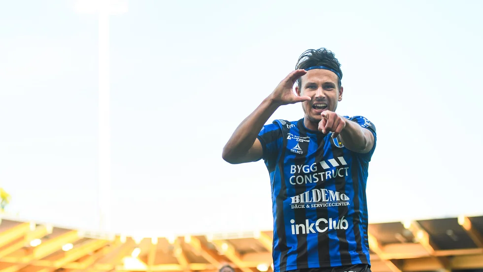 Stefano Vecchia stod för två mål mot Varberg. 