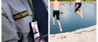 P-kaos vid bad – nu kallas väktare in
