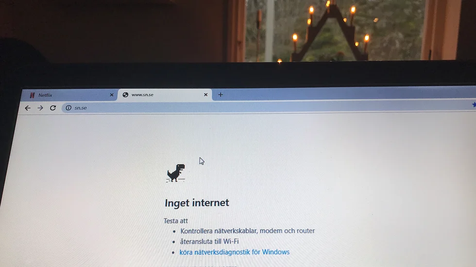 Hushåll i Kiruna blev utan internet efter en driftstörning hos Bredband2. 