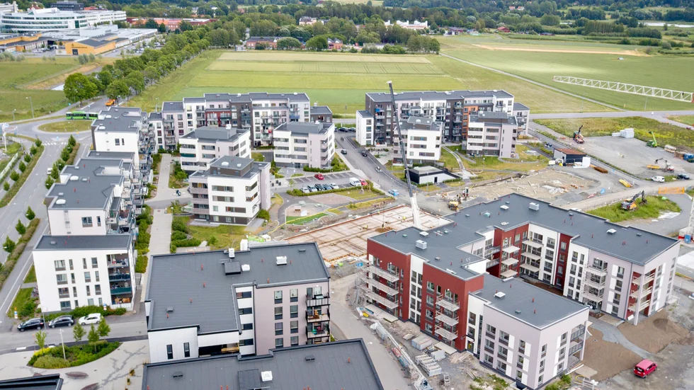 De nya bostäderna byggs i Bäcklsa i södra Uppsala