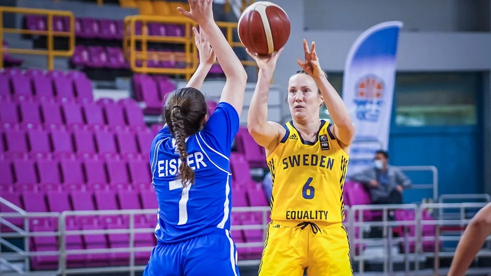 Frida Eldebrink sköt flest poäng för Sverige mot Montenegro. Arkivbild.