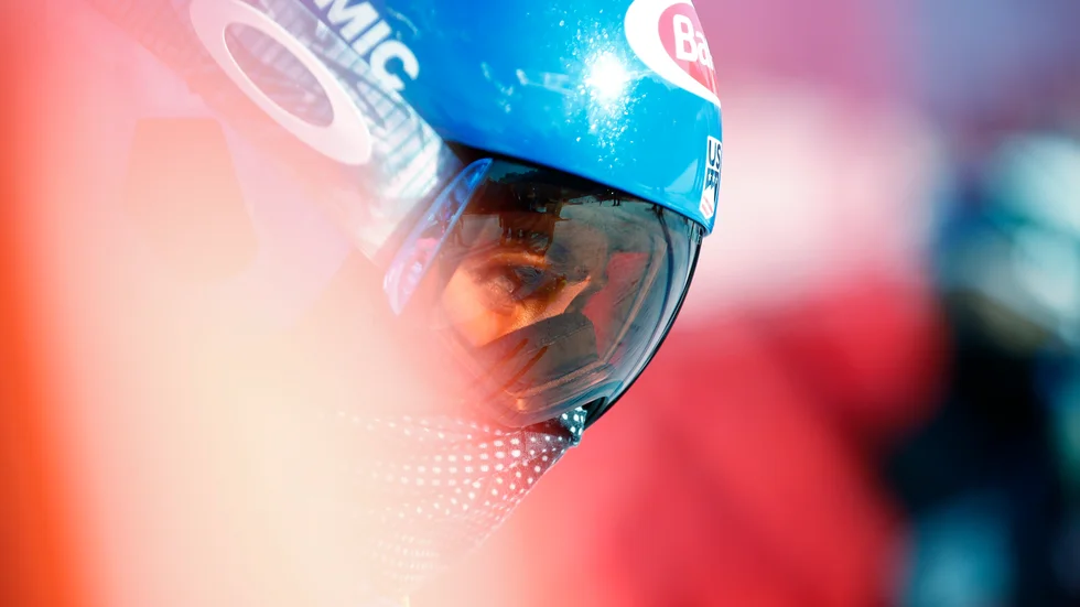 Mikaela Shiffrin har siktet inställt på VM-guldet i kombination, efter en mycket bra super-G.