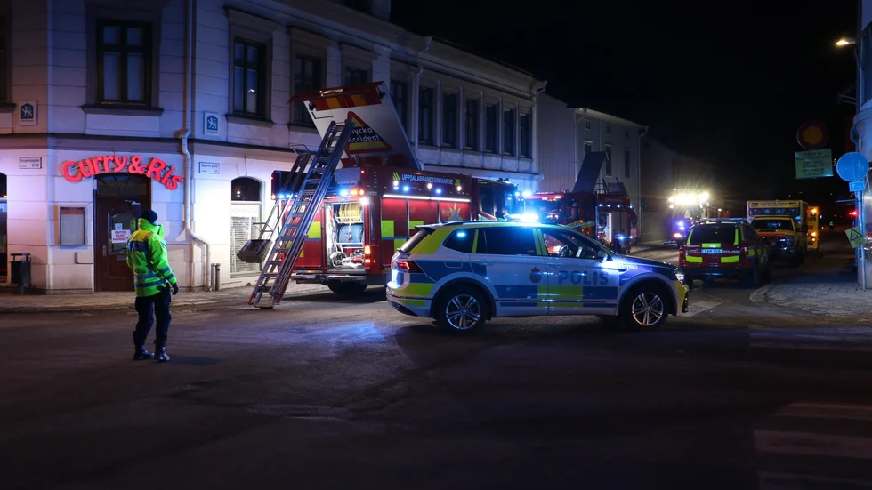 En brand i ett flerfamiljshus inträffade under onsdagsnatten.