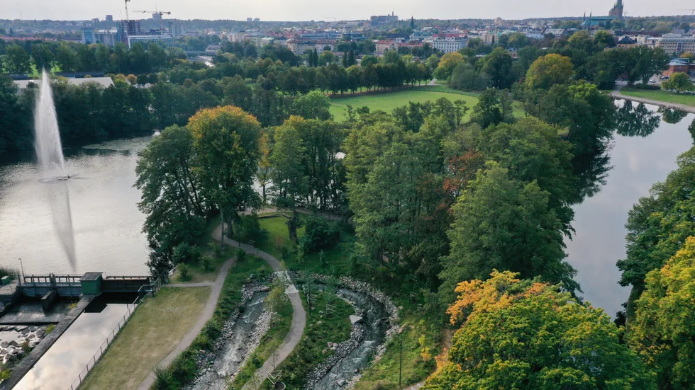 Nykvarnsholmen vinner Östergötlands arkitekturpris för 2020. "Det är ett lagarbete där många har varit inblandade", säger Linda Moström, landskapsarkitekt i Linköpings kommun.