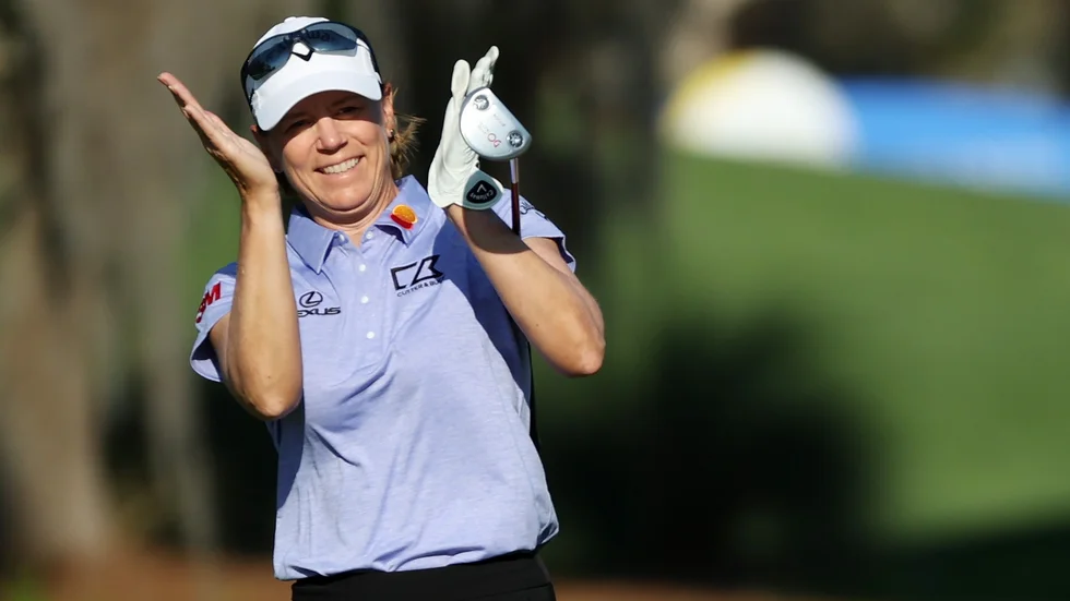 Annika Sörenstam under sin tävlingscomeback i golf.