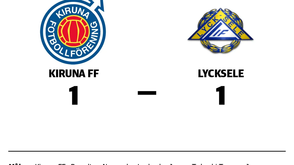 Kiruna FF spelade lika mot Lycksele IF