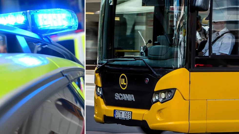 Händelsen inträffade mellan Fjärdhundra och Heby. Bussen på bilden har ingenting med händelsen att göra. 
