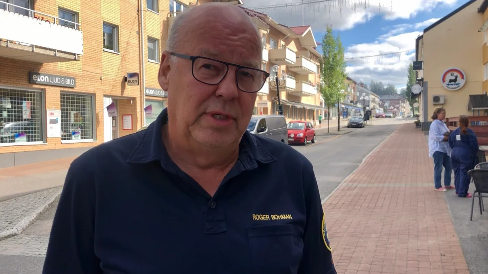 Roger Bohman var första brandman på plats på Polarbröd på söndagskvällen.