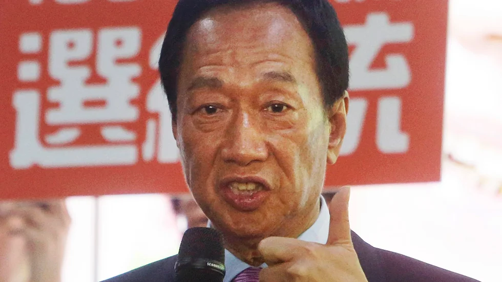Taipei-baserade Foxconn, med ordförande Terry Gou, är en stor underleverantör till amerikanska Apple och går även under namnet Hon Hai Precision Industry. Arkivbild
