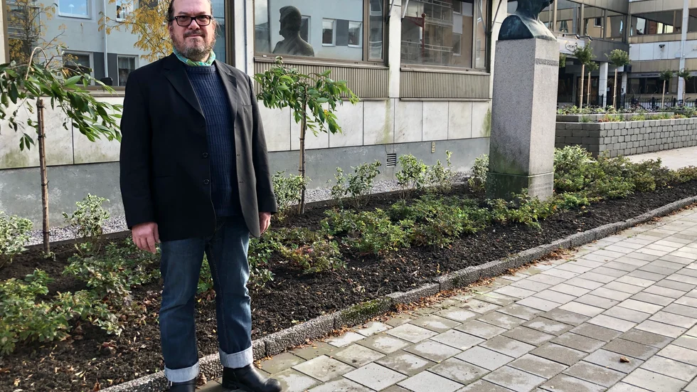 Miljöpartiet, med Nicklas Adamsson i spetsen, vill stoppa ett förslag om en expansion i Kerstinboda industriområde. 