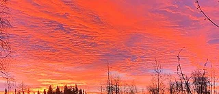 Vacker solnedgång i Anttis    