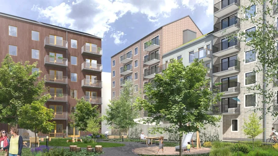 Projekten Konstnären och Norra Träpalatset kommer att inrymma hyreslägenheter och ett LSS-boende.
