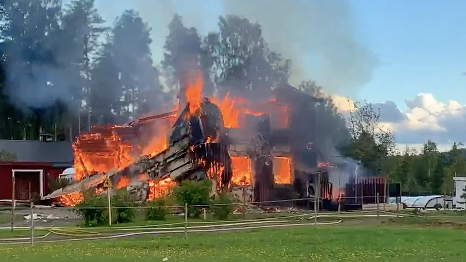 Huset i Gummark gick inte att rädda. Däremot de omkringliggande byggnaderna.