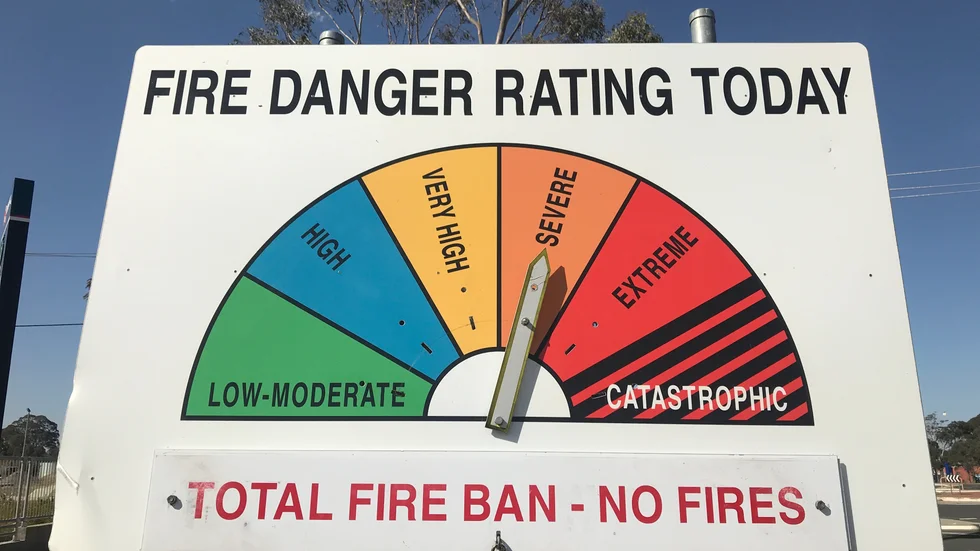 Värmeböljor med stor risk för bränder är ett av de extremväder som klimatförändringarna för med sig. Bilden är från Australien.