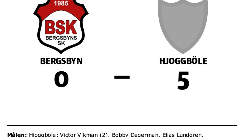 Bergsbyn förlorade mot Hjoggböle