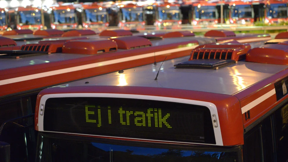 En tioårig pojke som somnat på bussen hamnade på en bussdepå och lämnades inlåst. Arkivbild.