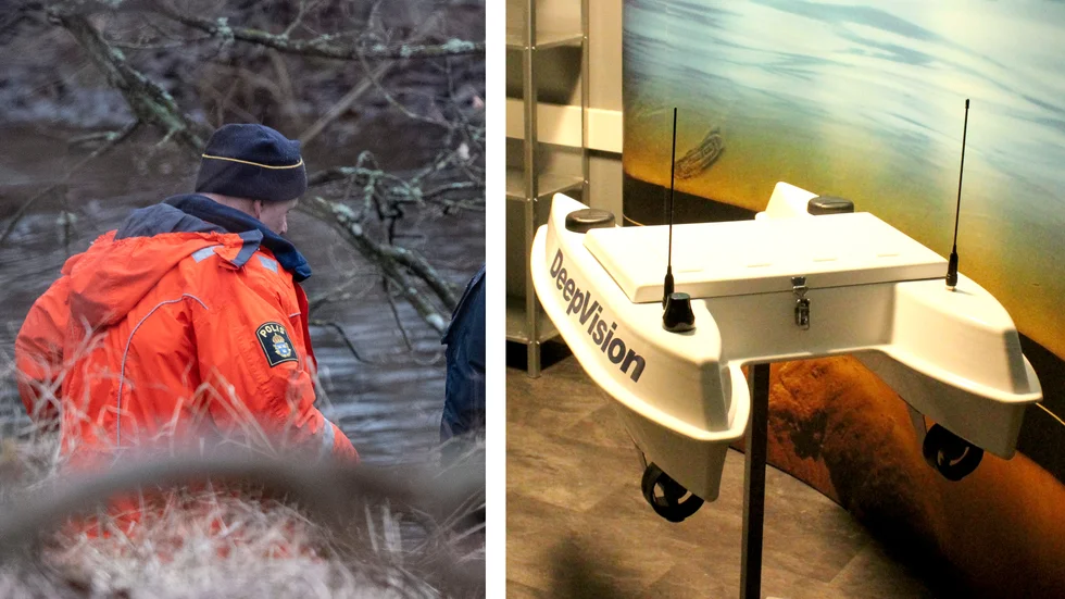 Ytfarkosten som hittade den försvunne dykaren. Deep Vision har ett nära samarbete med Sjöpolisen som delar med sig av den data som samlas in vilket gör att företaget kan förbättra systemen ytterligare.