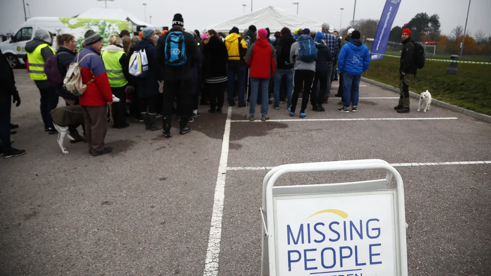 Frivilligorganisationen Missing People hjälper anhöriga och polisen i arbetet med att söka efter försvunna personer. Arkivbild.