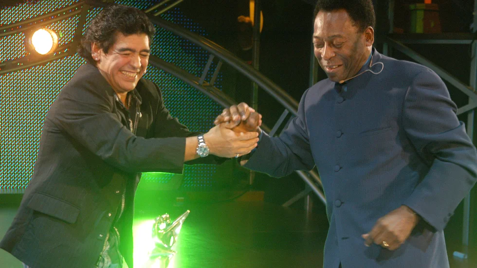Maradona och Pelé 2005. Arkivbild.