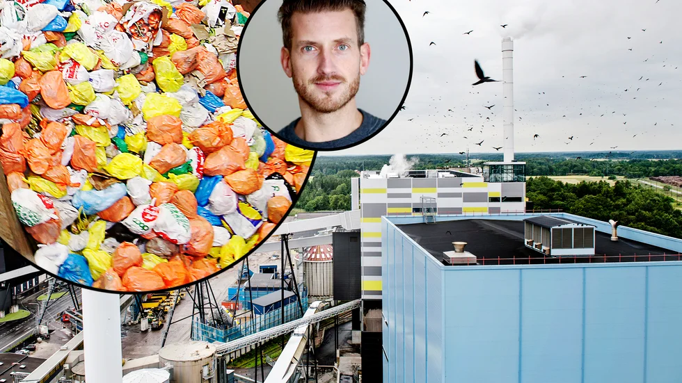 "Det är ett ganska jämt flöde av restavfall som går till förbränning, staden växer men vi blir hela tiden lite bättre på att sortera så det verkar ta ut varandra", säger Kent Briby, operativ chef återvinning på ESEM.