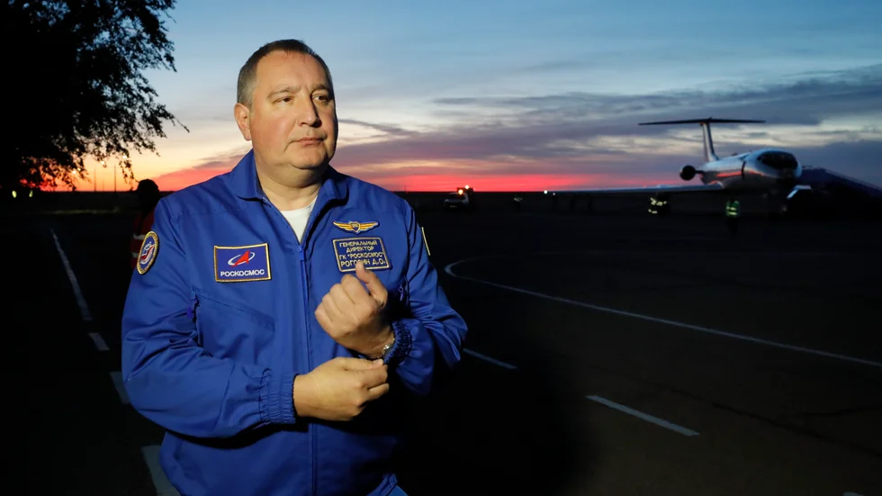 Chefen för den ryska rymdstyrelsen Roskosmos, Dmitrij Rogozin, ser slutet på rymdsamarbetet med USA. Arkivbild.