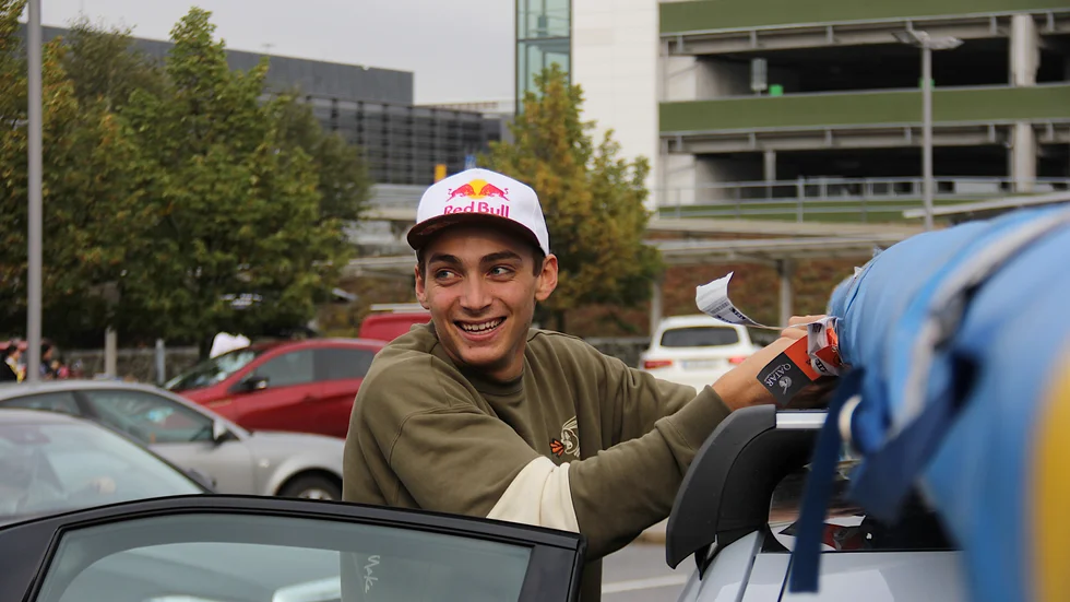 Armand Duplantis kom till Arlanda under lördagen. 