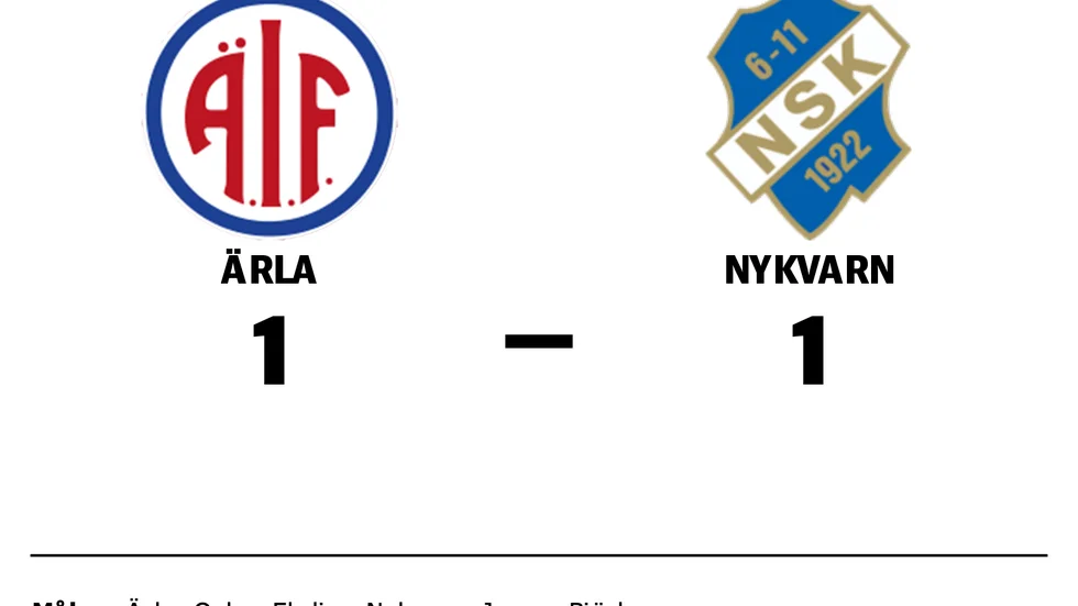Ärla spelade lika mot Nykvarn