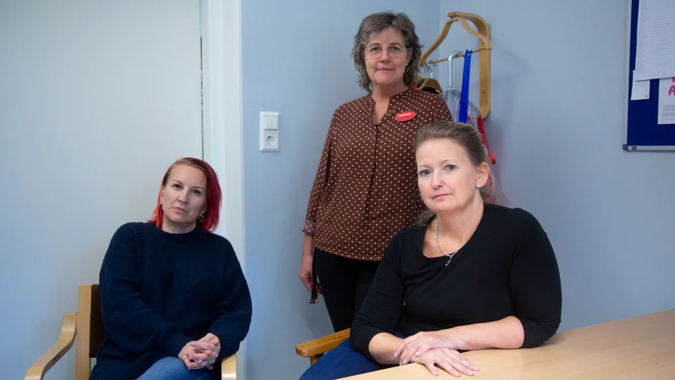 Åsa Grönlund, Pernilla Ehlin och Carola Berggren på Kommunal Piteå tycker det är tråkigt att friskvårdstimmen inte kommer många av deras medlemmar till godo.