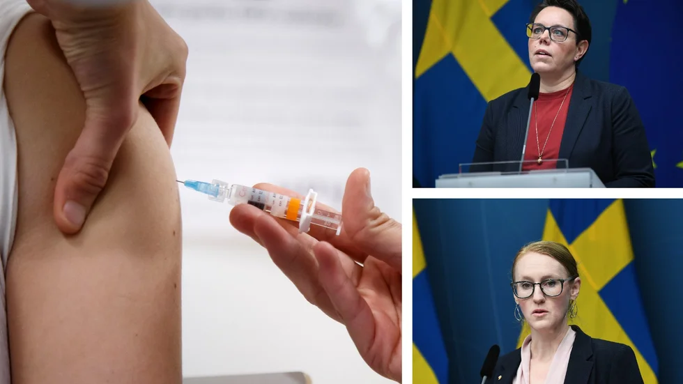 Marie Morell och Emma Spak deltar i onsdagens presskonferens. 