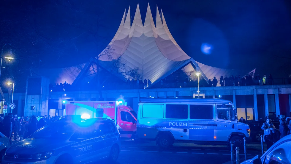 Poliser i Berlin. Bilden är från ett tidigare tillfälle. Arkivbild.