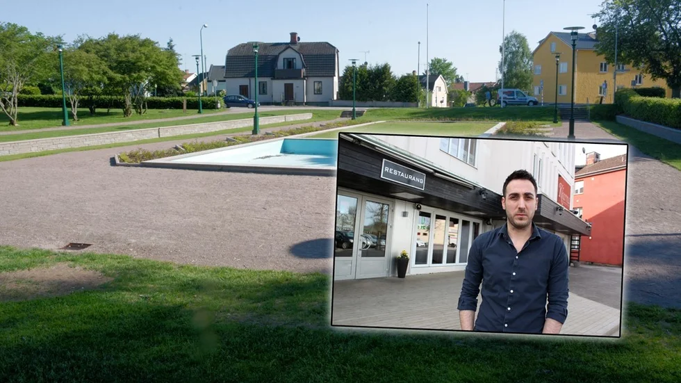 Här i Källängsparken beviljas arrangören tillstånd för fest och musik till klockan 02. Men inte utanför krogen Kharma 200 meter upp i backen....