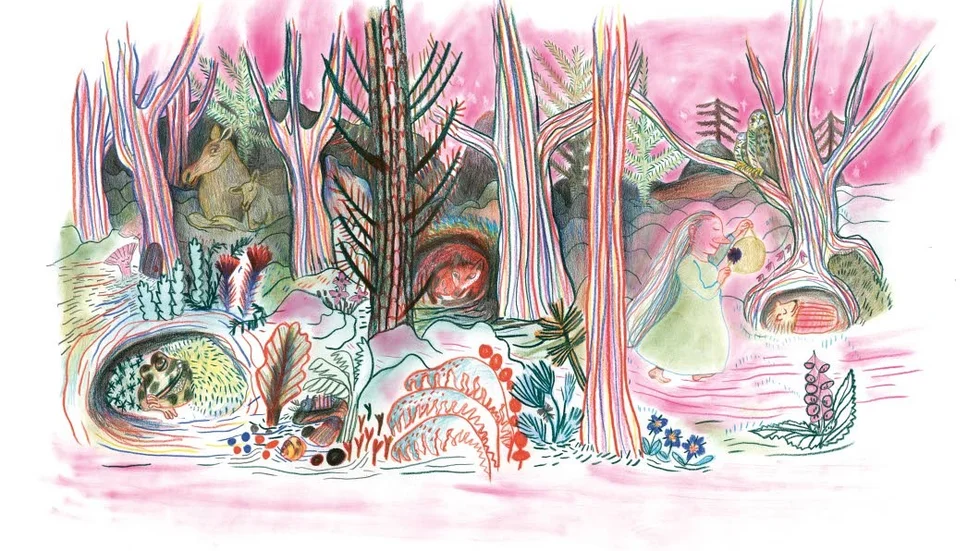Illustration ur ”Sagor om natten” från 2017.