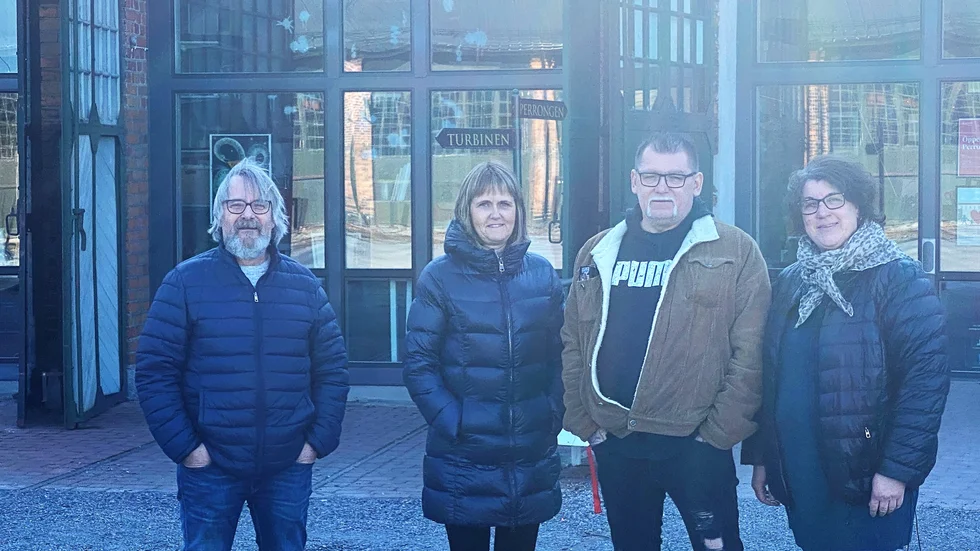 Gänget bakom Funkisyran. På bilden syns: Leevi Holvisalo, Veronica Andersson, Nicklas Jonsson och Catarina Wogt.