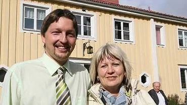 Forskaren Radim Srsen och Elena Gramblicková, vice borgmästare i kommunen Prerov var två av 50 besökande politiker.