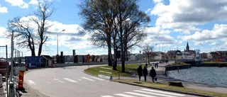 Trädfällning pågår vid holmen