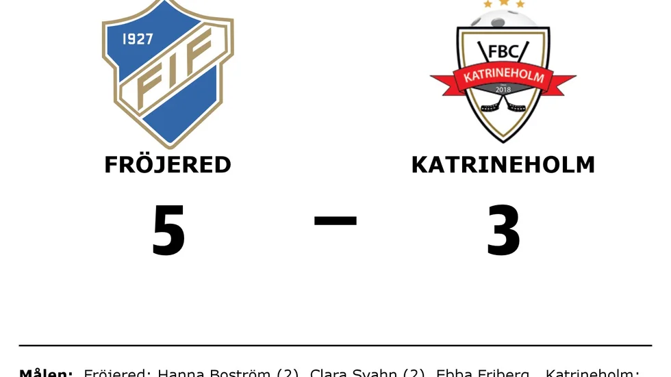 Fröjereds IF vann mot FBC Katrineholm