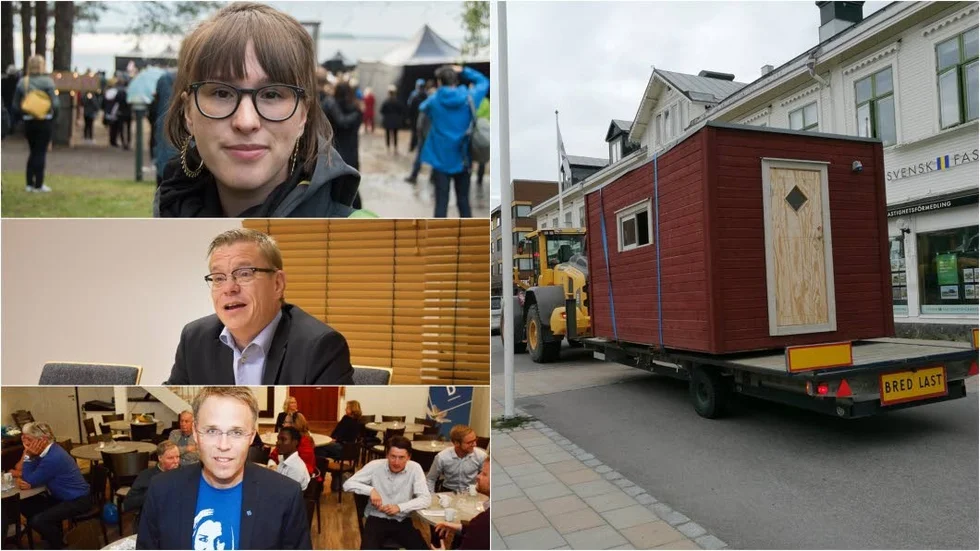 Paulina Koskenniemi (MP), Anders Josefsson (M) och Samuel Ek (KD) är några företrädare för partier som valt att inte ha någon valstuga.