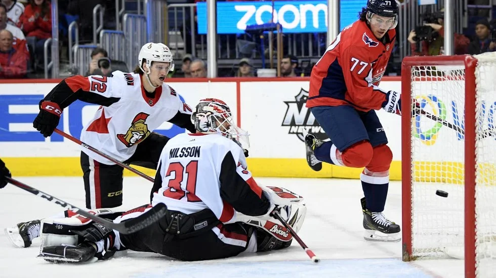 Anders Nilsson blev utbytt när hans Ottawa förlorade mot Washington.