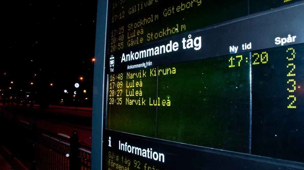 Tågstopp efter Malmbanan. (arkivbild)