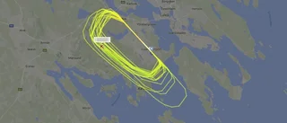 Flygplan cirkulerar över Luleå