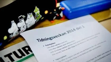 Tidningsveckan i Valsätraskolan.

Foto: Annika af Klercker