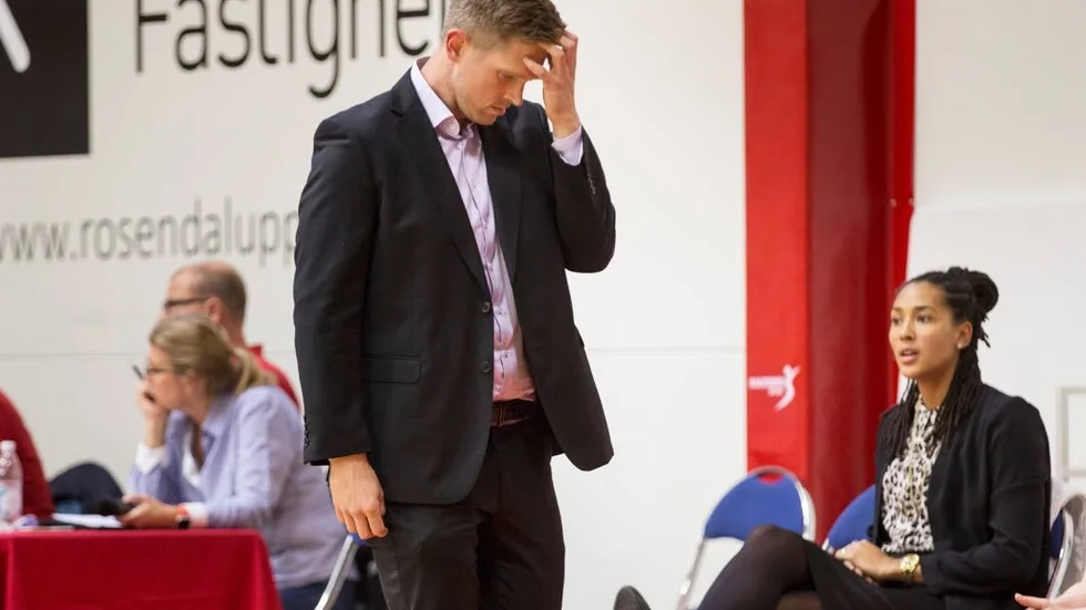 Uppsalas tränare Henrik Johansson.