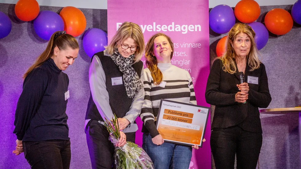 Publikens pris gick till teamet på lasarettets covidavdelning, som snabbt ställde om och började med högflödesbehandling.