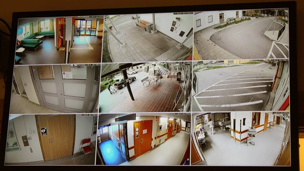 Överblick. Bilder från de olika övervakningskamerorna.