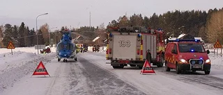 Två bussar i krock