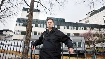 Firfin Vall vid platsen för olyckan.