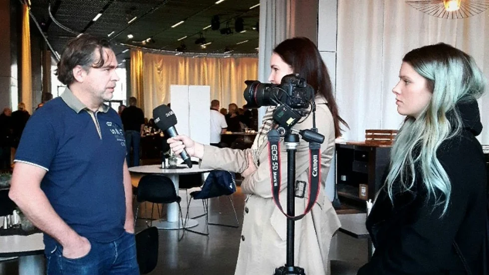 Pär Svärdson intervjuas av Uppgångs Anna Martinengo.